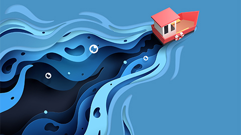 Animated image of a boat moving through water.