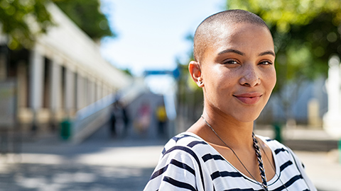 Young confident Black woman smiling 