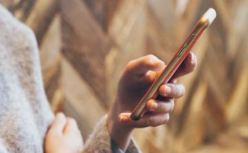 Girl holding phone