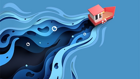 Animated image of a boat moving through water.